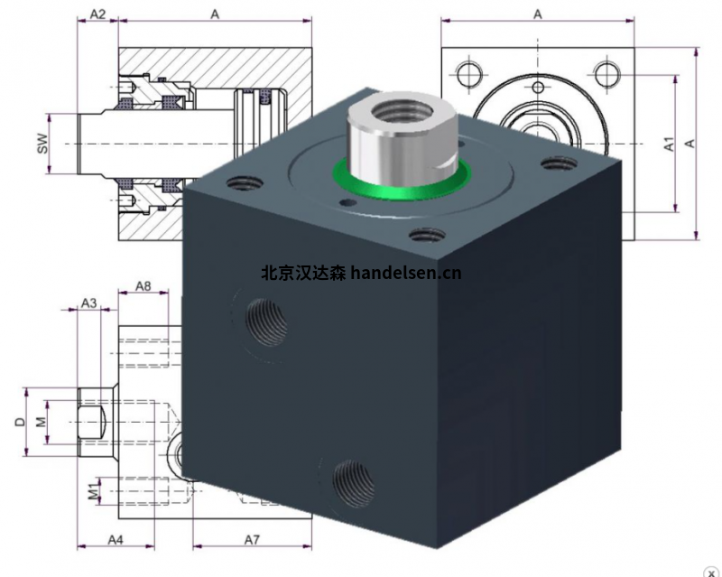 Heiss液压立方体油缸HWZ400