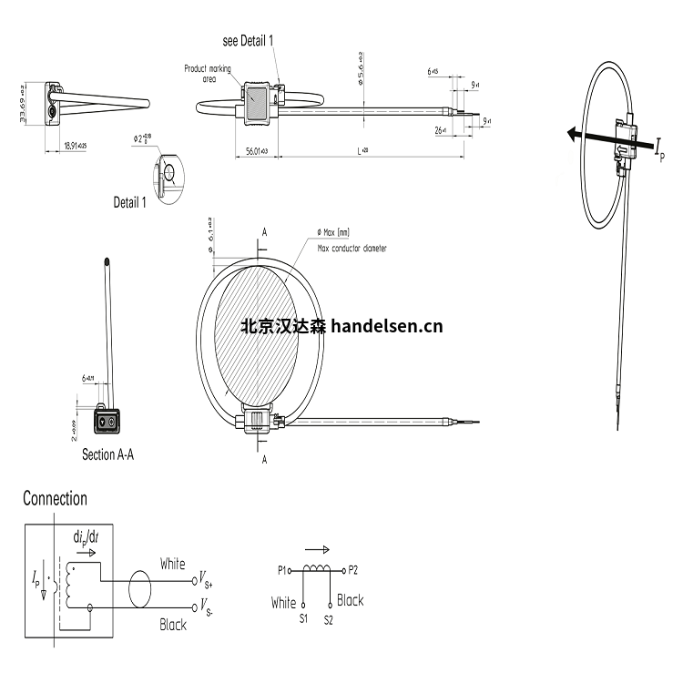 Janitza罗氏线圈和电流互感器Rogowski尺寸