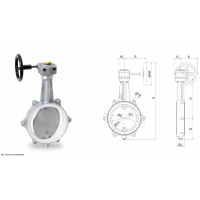 WAREX Valve 应用液体、气体和磨蚀性散装材料环境的蝶阀 DKZ 103 H